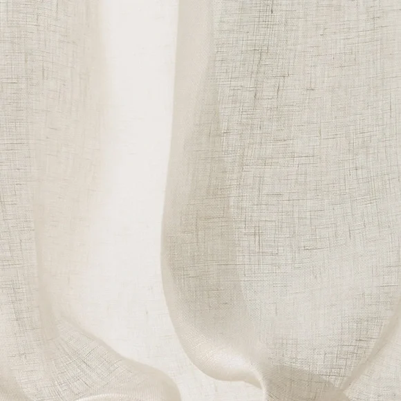 2 Restoration Hardware BELGIAN SHEER LINEN DRAPERY PANELS 50x108 Natural White - Picture 2 of 8